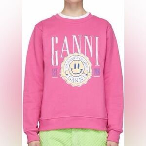 Ganni Pink Sweatshirt